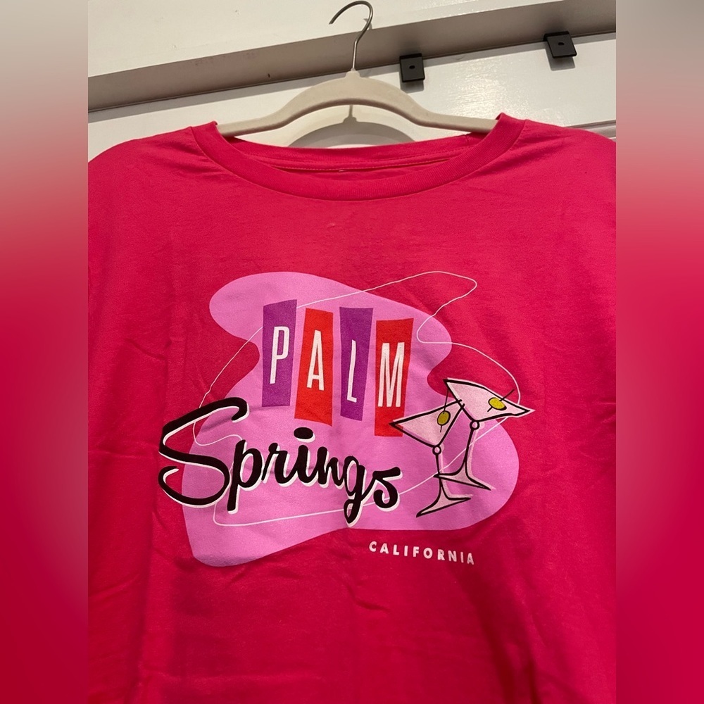 Palm Springs Retro Pink T Shirt by Destination PSP - Picture 3 of 5